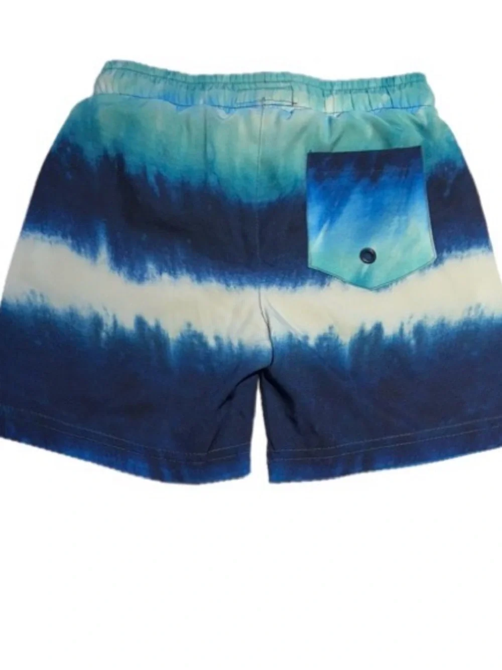 Andy & Evan Boys Blue Tie Dye Ombre Lined Board‎ swim Suit Trunks Shorts Sz 4T